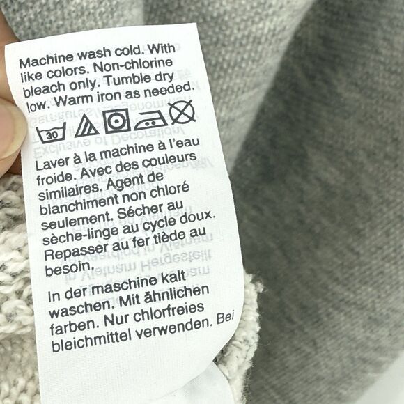 J Crew Cowlneck Sweatshirt Women’s Size L Drawstring Neck Gray pocket kangaroo - Picture 14 of 16